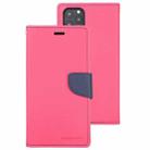 For iPhone 12 / 12 Pro GOOSPERY FANCY DIARY Cross Pattern Horizontal Flip Leather Case with Holder & Card Slots & Wallet(Rose Red) - 2