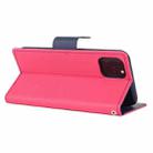 For iPhone 12 / 12 Pro GOOSPERY FANCY DIARY Cross Pattern Horizontal Flip Leather Case with Holder & Card Slots & Wallet(Rose Red) - 3