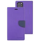 For iPhone 12 / 12 Pro GOOSPERY FANCY DIARY Cross Pattern Horizontal Flip Leather Case with Holder & Card Slots & Wallet(Purple) - 2