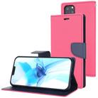 For iPhone 12 Pro Max GOOSPERY FANCY DIARY Cross Pattern Horizontal Flip Leather Case with Holder & Card Slots & Wallet(Rose Red) - 1