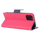 For iPhone 12 Pro Max GOOSPERY FANCY DIARY Cross Pattern Horizontal Flip Leather Case with Holder & Card Slots & Wallet(Rose Red) - 3