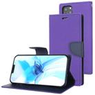 For iPhone 12 Pro Max GOOSPERY FANCY DIARY Cross Pattern Horizontal Flip Leather Case with Holder & Card Slots & Wallet(Purple) - 1