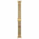 For Xiaomi Smart Band 9 / 8 Integrated Buckle Embossed Milanese Metal Watch Band(Gold) - 3