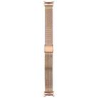 For Xiaomi Smart Band 9 / 8 Integrated Buckle Embossed Milanese Metal Watch Band(Rose Gold) - 3
