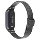 For Xiaomi Smart Band 9 / 8 Integrated Buckle Embossed Milanese Metal Watch Band(Black) - 2