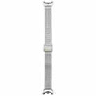 For Xiaomi Smart Band 9 / 8 Integrated Buckle Embossed Milanese Metal Watch Band(Silver) - 3