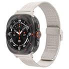 For Samsung Galaxy Watch Ultra 47mm Integrated Buckle Embossed Milanese Metal Watch Band(Starlight) - 1