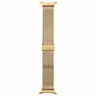 For Samsung Galaxy Watch Ultra 47mm Integrated Buckle Embossed Milanese Metal Watch Band(Gold) - 3