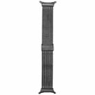 For Samsung Galaxy Watch Ultra 47mm Integrated Buckle Embossed Milanese Metal Watch Band(Black) - 3