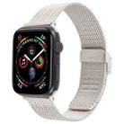For Apple Watch 46mm / 49mm / 45mm / 44mm Integrated Buckle Embossed Thick Milanese Metal Watch Band(Starlight) - 1