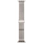 For Apple Watch 46mm / 49mm / 45mm / 44mm Integrated Buckle Embossed Thick Milanese Metal Watch Band(Starlight) - 3