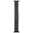 For Apple Watch 46mm / 49mm / 45mm / 44mm Integrated Buckle Embossed Thick Milanese Metal Watch Band(Black) - 3