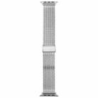 For Apple Watch 46mm / 49mm / 45mm / 44mm Integrated Buckle Embossed Thick Milanese Metal Watch Band(Silver) - 3