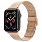For Apple Watch 42mm / 41mm / 40mm / 38mm Integrated Buckle Embossed Thick Milanese Metal Watch Band(Rose Gold) - 1