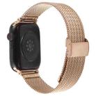 For Apple Watch 42mm / 41mm / 40mm / 38mm Integrated Buckle Embossed Thick Milanese Metal Watch Band(Rose Gold) - 2