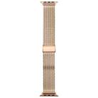 For Apple Watch 42mm / 41mm / 40mm / 38mm Integrated Buckle Embossed Thick Milanese Metal Watch Band(Rose Gold) - 3