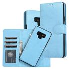 For Samsung Galaxy Note9 Retro 2 in 1 Detachable Magnetic Horizontal Flip TPU + PU Leather Case with Holder & Card Slots & Photo Frame & Wallet(Sky Blue) - 1