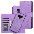 For Samsung Galaxy Note9 Retro 2 in 1 Detachable Magnetic Horizontal Flip TPU + PU Leather Case with Holder & Card Slots & Photo Frame & Wallet(Purple) - 1