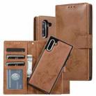 For Samsung Galaxy Note10 Retro 2 in 1 Detachable Magnetic Horizontal Flip TPU + PU Leather Case with Holder & Card Slots & Photo Frame & Wallet(Brown) - 1