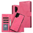 For Samsung Galaxy Note10+ Retro 2 in 1 Detachable Magnetic Horizontal Flip TPU + PU Leather Case with Holder & Card Slots & Photo Frame & Wallet(Pink) - 1