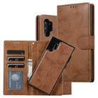 For Samsung Galaxy Note10+ Retro 2 in 1 Detachable Magnetic Horizontal Flip TPU + PU Leather Case with Holder & Card Slots & Photo Frame & Wallet(Brown) - 1