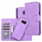 For Samsung Galaxy S8+ Retro 2 in 1 Detachable Magnetic Horizontal Flip TPU + PU Leather Case with Holder & Card Slots & Photo Frame & Wallet(Purple) - 1