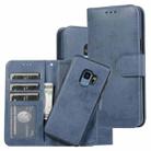 For Samsung Galaxy S9+ Retro 2 in 1 Detachable Magnetic Horizontal Flip TPU + PU Leather Case with Holder & Card Slots & Photo Frame & Wallet(Dark Blue) - 1