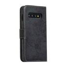 For Samsung Galaxy S10 Retro 2 in 1 Detachable Magnetic Horizontal Flip TPU + PU Leather Case with Holder & Card Slots & Photo Frame & Wallet(Black) - 3