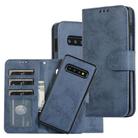 For Samsung Galaxy S10 Retro 2 in 1 Detachable Magnetic Horizontal Flip TPU + PU Leather Case with Holder & Card Slots & Photo Frame & Wallet(Dark Blue) - 1