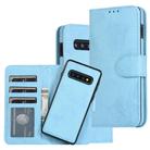 For Samsung Galaxy S10 Retro 2 in 1 Detachable Magnetic Horizontal Flip TPU + PU Leather Case with Holder & Card Slots & Photo Frame & Wallet(Sky Blue) - 1