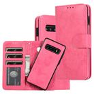 For Samsung Galaxy S10+ Retro 2 in 1 Detachable Magnetic Horizontal Flip TPU + PU Leather Case with Holder & Card Slots & Photo Frame & Wallet(Pink) - 1