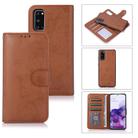 For Samsung Galaxy S20 Retro 2 in 1 Detachable Magnetic Horizontal Flip TPU + PU Leather Case with Holder & Card Slots & Photo Frame & Wallet(Brown) - 1