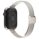 For Apple Watch 42mm / 41mm / 40mm / 38mm Integrated Buckle Embossed Slim Milanese Metal Watch Band(Starlight) - 2