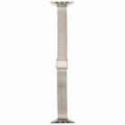 For Apple Watch 42mm / 41mm / 40mm / 38mm Integrated Buckle Embossed Slim Milanese Metal Watch Band(Starlight) - 3
