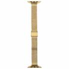 For Apple Watch 42mm / 41mm / 40mm / 38mm Integrated Buckle Embossed Slim Milanese Metal Watch Band(Gold) - 3