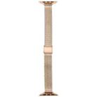 For Apple Watch 42mm / 41mm / 40mm / 38mm Integrated Buckle Embossed Slim Milanese Metal Watch Band(Rose Gold) - 3