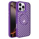 For iPhone 16 Pro Max O-Shape Hollow Cooling Lens Holder MagSafe Phone Case(Deep Purple) - 1
