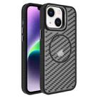 For iPhone 14 Plus O-Shape Hollow Cooling Lens Holder MagSafe Phone Case(Black) - 1