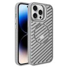For iPhone 14 Pro Max O-Shape Hollow Cooling Lens Holder MagSafe Phone Case(Grey) - 1