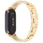 For Xiaomi Smart Band 9 / 8 Diamond Quick Release Chain Bracelet Metal Watch Band(Gold) - 2