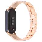 For Xiaomi Smart Band 9 / 8 Diamond Quick Release Chain Bracelet Metal Watch Band(Rose Gold) - 2