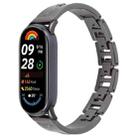 For Xiaomi Smart Band 9 / 8 Diamond Quick Release Chain Bracelet Metal Watch Band(Black) - 1