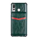 For Huawei P smart Z Flip Card Bag Copper Buckle TPU + PU Leather Back Cover Shockproof Case with Card Slots & Photo Frame(Green) - 1