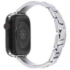 For Apple Watch 46mm / 49mm / 45mm / 44mm Diamond Quick Release Chain Bracelet Metal Watch Band(Silver) - 2