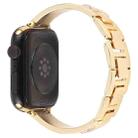 For Apple Watch 42mm / 41mm / 40mm / 38mm Diamond Quick Release Chain Bracelet Metal Watch Band(Gold) - 2