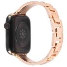 For Apple Watch 42mm / 41mm / 40mm / 38mm Diamond Quick Release Chain Bracelet Metal Watch Band(Rose Gold) - 2