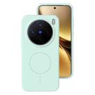 For vivo X200 Liquid Silicone Thin Circle MagSafe Phone Case(Mint Green) - 1