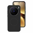 For vivo X200 Liquid Silicone Thin Circle MagSafe Phone Case(Black) - 1