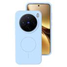 For vivo X200 Liquid Silicone Thin Circle MagSafe Phone Case(Sky Blue) - 1