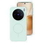 For vivo X200s Liquid Silicone Thin Circle MagSafe Phone Case(Mint Green) - 1
